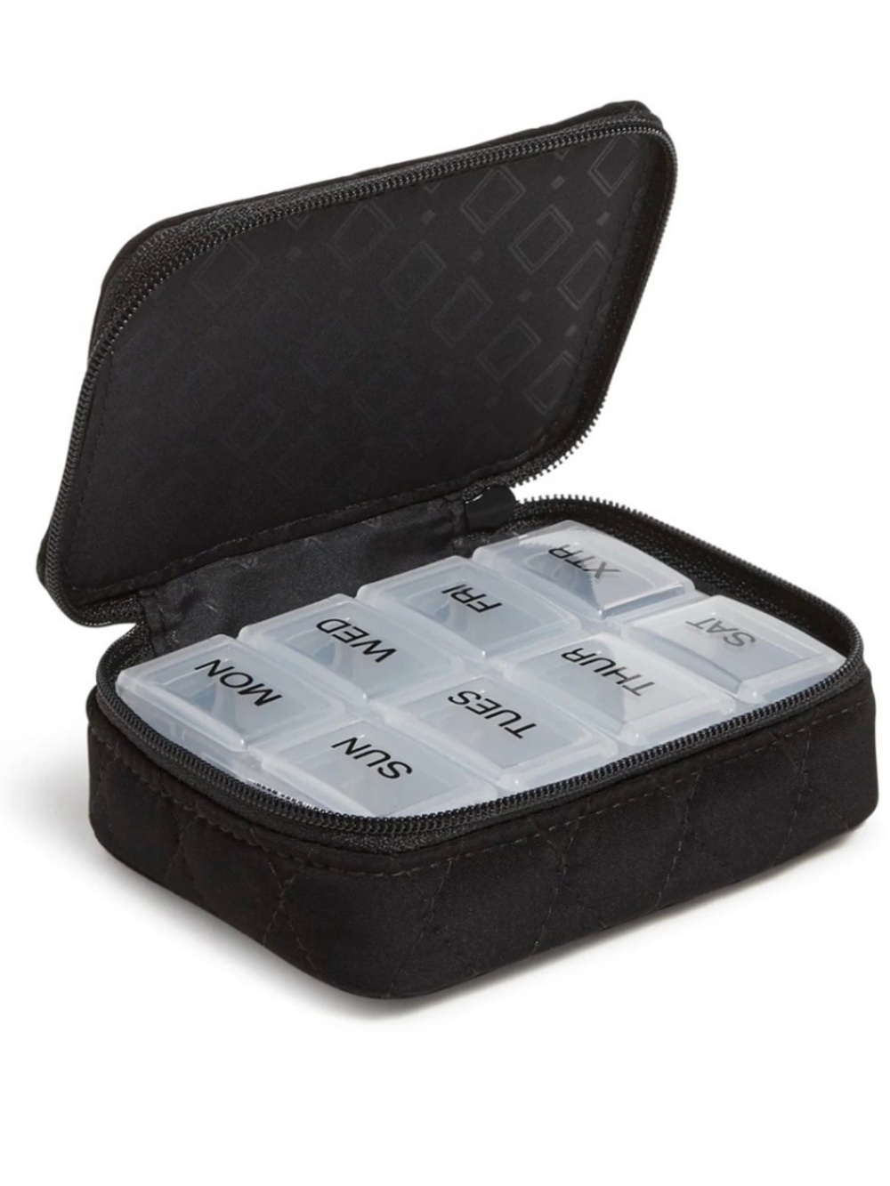 Vera Bradley Microfiber Travel Pill Case in Black - New